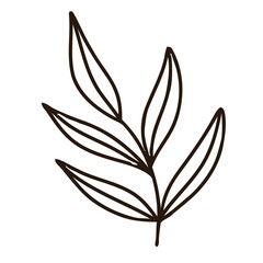 Flat design simple flower outline illustration on the white