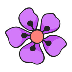 Flower nature icon illustration on a white background