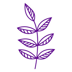 Hand drawn flat design simple flower outline isolated illustration on white background