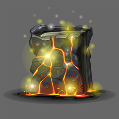 Lava book. Vector illustration.