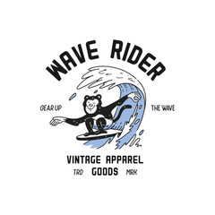 Surfing Monkey Vintage Apparel Logo Design