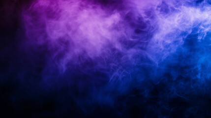 Obraz premium Colorful smoke swirls in purple and blue tones against a dark background