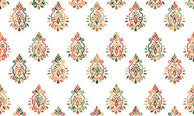 Abstract Ikat pattern with seamless design, perfect for ethnic-themed backgrounds, curtains, carpets, wallpapers, clothing, and decorations. Ideal for wrapping paper, batik, and other creative uses.