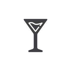 Martini cocktail glass vector icon