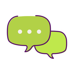 Chat message icon Chat speech bubble Social media message