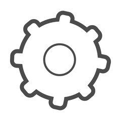 Elegant mechanical gear wheel motion on white background