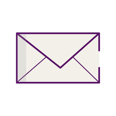 Email symbol illustration sign on white background