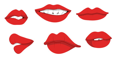 Doodle Lips Flat