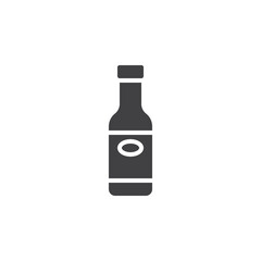Bottle of wine vector icon