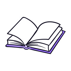 Hand drawn book cartoon illustration isolated on the white
