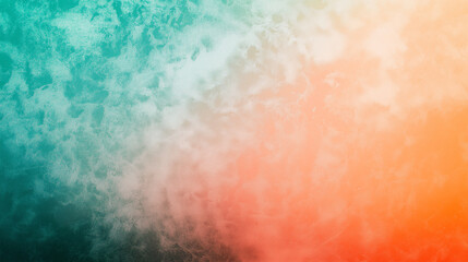 Fototapeta premium Abstract textured background with gradient colors in shades of teal, orange, and white