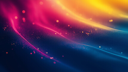Fototapeta premium Colorful abstract waves with shimmering lights flowing gently at dusk