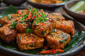 Fototapeta premium Indonesian food tempeh