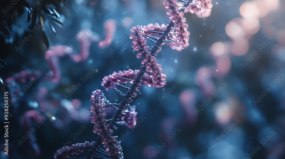 Poster dna double helix abstract background.