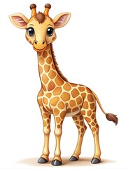 Fototapeta premium Cute giraffe illustration isolated on white background