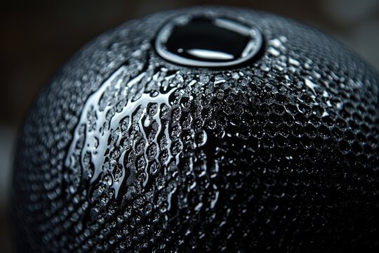 "Close-up of a wet, textured surface.Perfect for backgrounds or to represent water resistance."