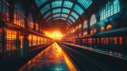 Train Station Sunset