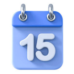 Calendar Day 16 . 3D illustration