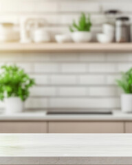 Bright and modern kitchen with herbs, perfect for culinary creativity and inspiration. Ideal for food-related projects and designs.