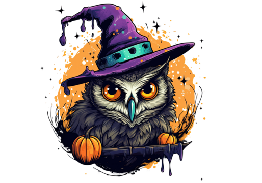 Halloween witch with pumpkin