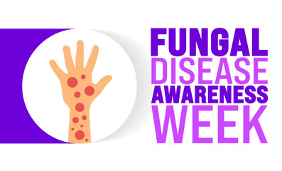 Fungal Disease Awareness Week is observed every year in September. Holiday concept. Template for background, banner, card, poster, placard, design template with unique shapes with standard color.