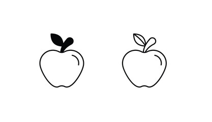 Apple icon design with white background stock illustration