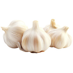 Obraz premium Garlic isolated on a transparent background