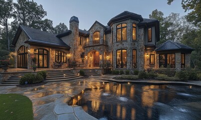 Obraz premium Beautiful Home Exterior, Generative AI