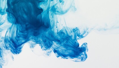 Abstract Blue Ink Swirl