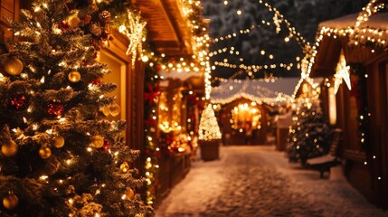 Experience the magic of Christmas with twinkling lights, festive decorations, and joyous carols