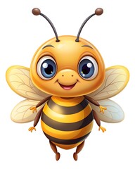 Obraz premium Cute bee clipart illustration isolated on white background