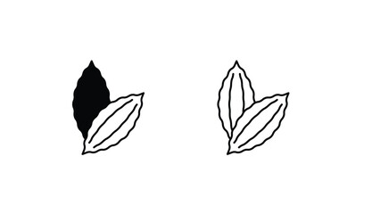 Fototapeta premium Bitter Gourd icon design with white background stock illustration