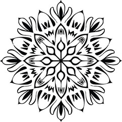 mandala design vector art illustration silhouette 
