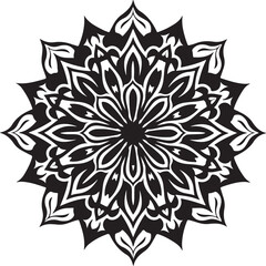mandala design vector art illustration silhouette 