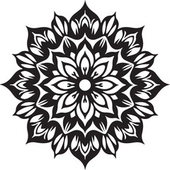 mandala design vector art illustration silhouette 