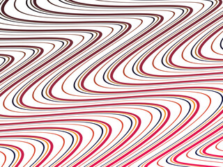 Abstract shining gardien wave lines on white background. Dynamic wave pattern. Modern flowing wavy lines. Futuristic technology concept. Suitable for posters, covers, brochures, flyers, websites, etc.