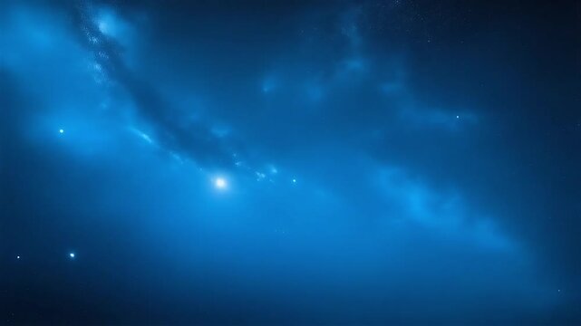 Deep Blue VIdeo travel in Cosmic sky full of stars space , science nebula milky way blue infinity earth solar space, star, background, blue, abstract, science, light, universe, astronomy, energy, 	