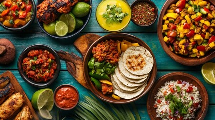 Explore the flavors of a Caribbean feast, where tropical ingredients and vibrant spices take center stage.