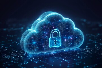Illustration of Cloud Security Services Technology created with Generative AI