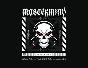 mastermind concept vector illustration for t shirt design, urban street wear design, poster, hoodie and more