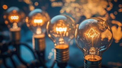 Group of light bulbs in front of a world map with key business cities highlighted, symbolizing global idea exchange and innovation.