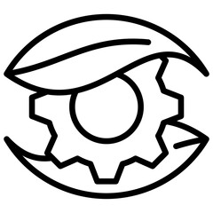 industrial management outline icon