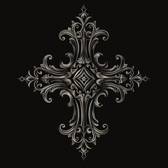 illustration of gothic cross