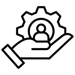 industrial management outline icon