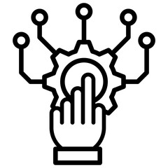 industrial management outline icon