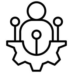 industrial management outline icon