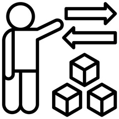 industrial management outline icon