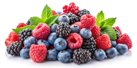 Wild berries mix including raspberry, blueberry, and blackberry