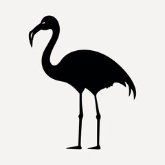 Fototapeta premium Elegant flamingo silhouette design