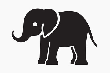 Obraz premium Minimalist elephant silhouette design